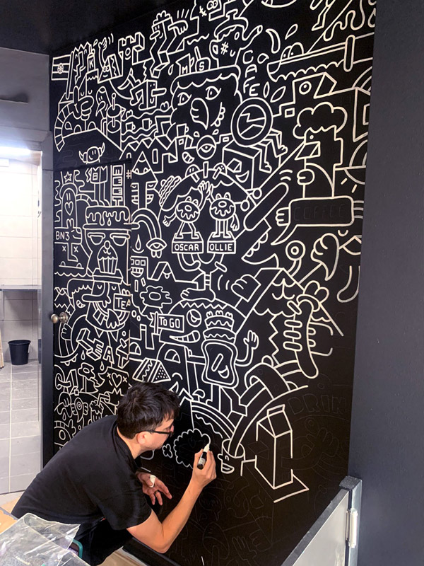 Café O Mural Mister Phil Illustration