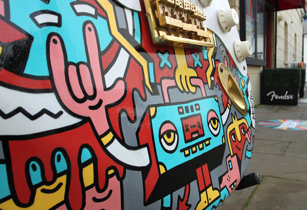 Customised Fender Stratocaster Mister Phil Illustration