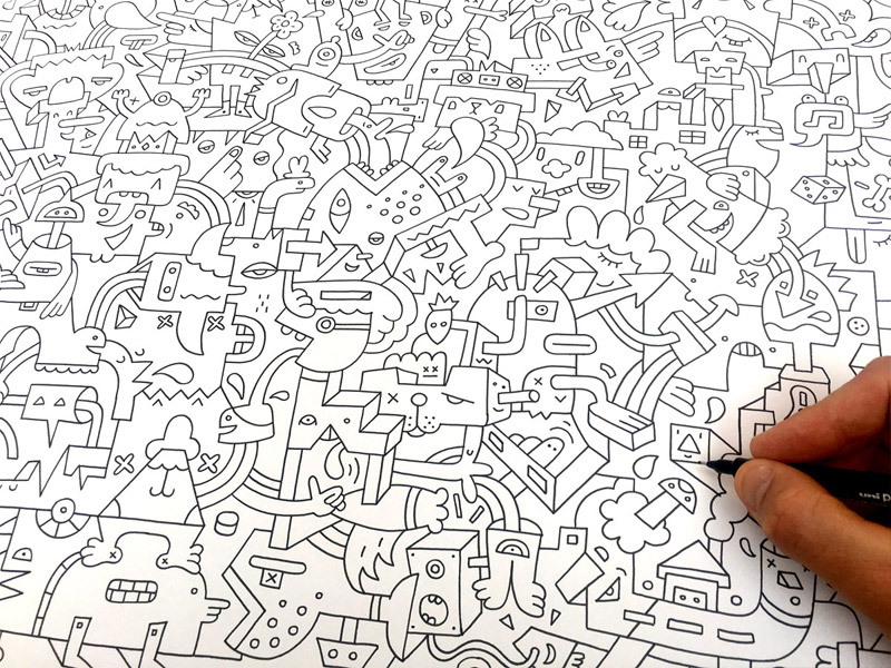 Simon Mills Harmonic Jigsaws Album Artwork Mister Phil Illustration