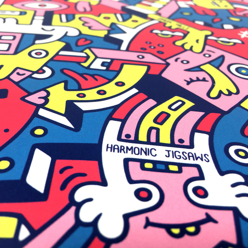 Simon Mills Harmonic Jigsaws Album Artwork Mister Phil Illustration