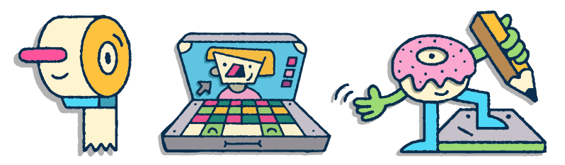 Hearttex - Mister Phil Illustration - packaging character illustrations for hygiene products