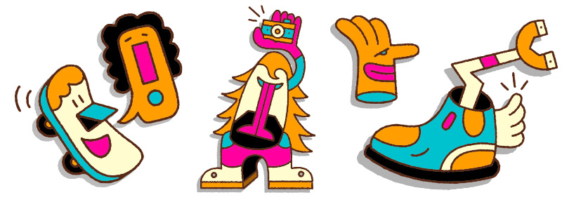 Hearttex - Mister Phil Illustration - packaging character illustrations for hygiene products