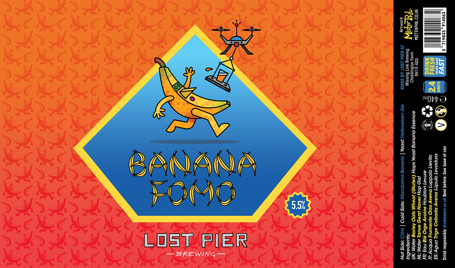 Lost Pier Brewing Mister Phil Illustration