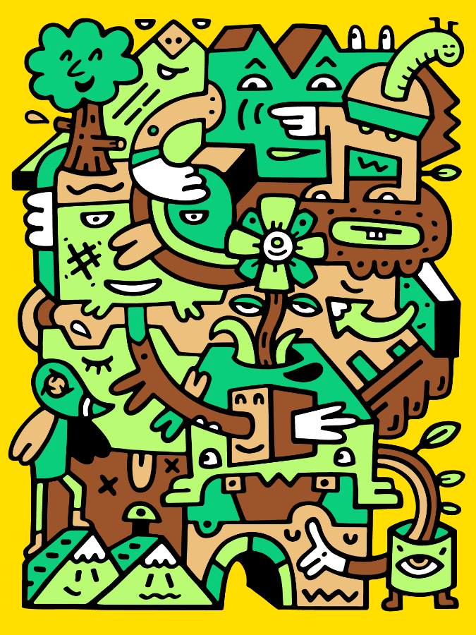 Me To We Environment - Mister Phil Illustration