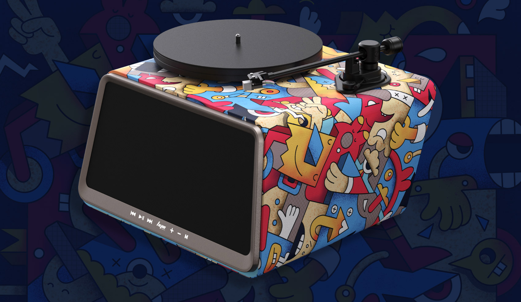 Mister Phil Illustration Brighton Art illustrator turntable vinyl