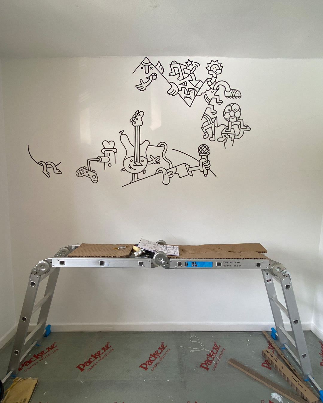 Sort Your Life Out BBC Doodle Wall Mister Phil Illustration