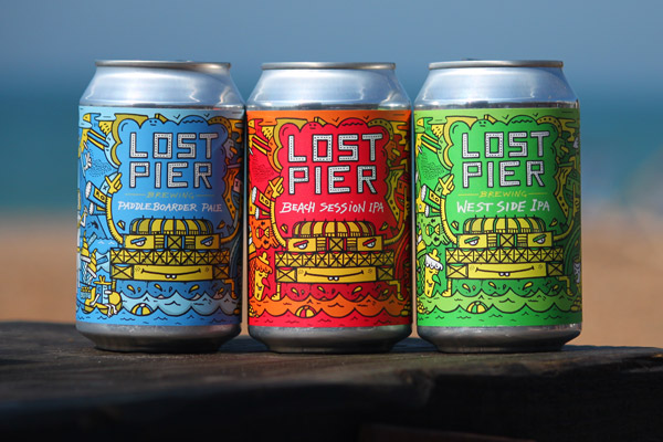 Lost Pier Brewing Branding and Illustrations Mister Phil Illustration Brighton