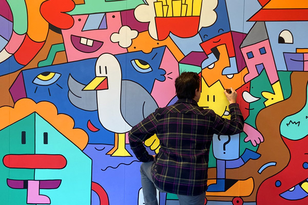 Mural Mister Phil Illustration Brighton